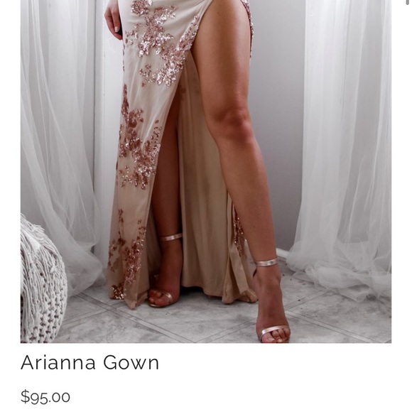 Stunner Boutique | Tan w/ Rose Gold Sequins - Picture 2 of 7